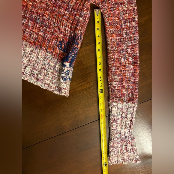 Desigual Chunky Multicolor Knit Y2K Style Turtleneck Long Sleeve Sweater Top - Picture 8 of 13